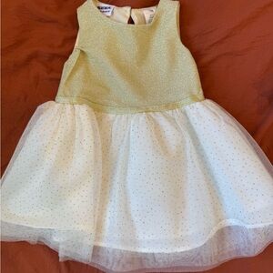 Gold and White Sparkle Dress with coat